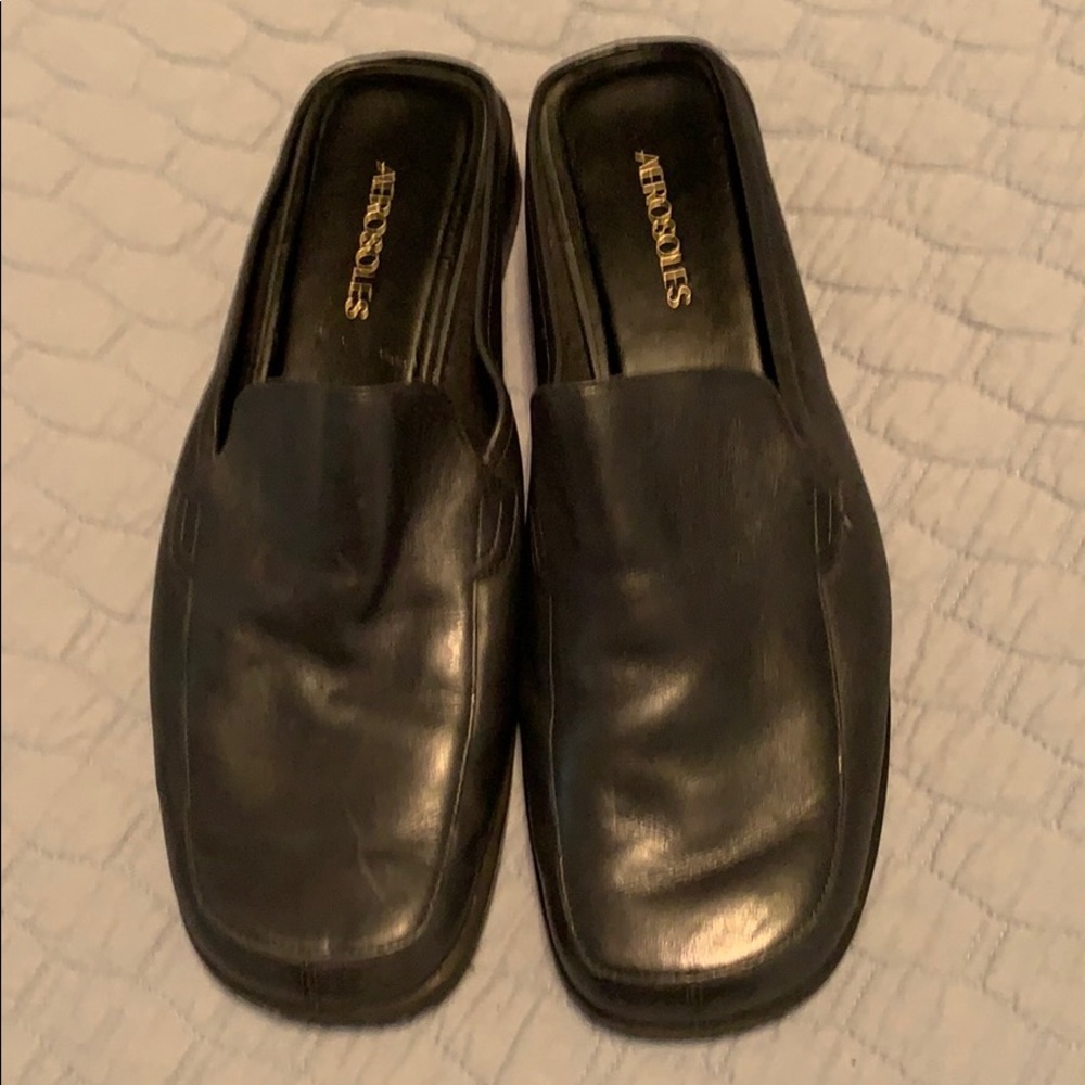 Aero soles open back mules